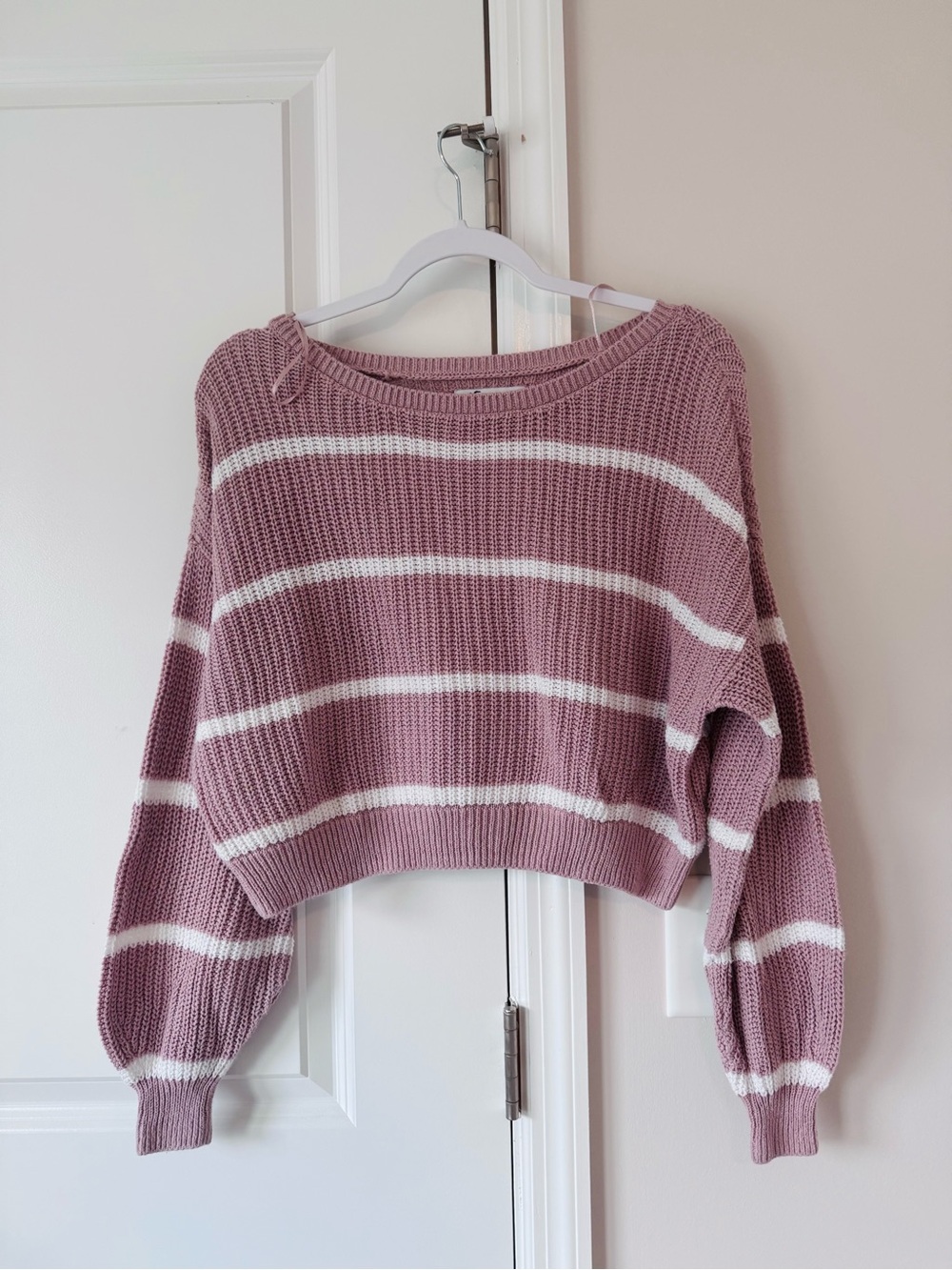 Hollister Striped Cropped Sweater